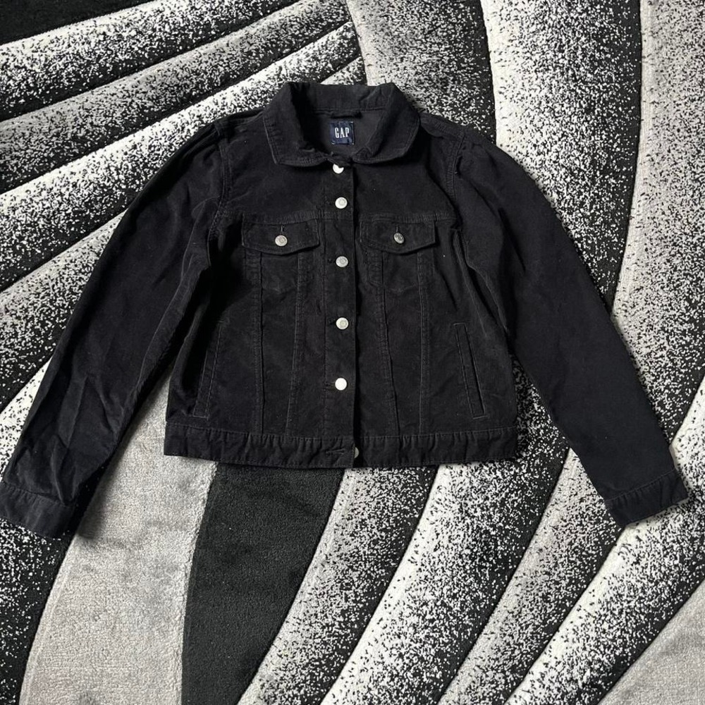 Women's Gap Black Corduroy Button Up Jacket